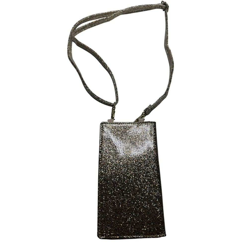 Liz Claiborne Gold Glitter Crossbody Phone Wallet with Power Bank R2017